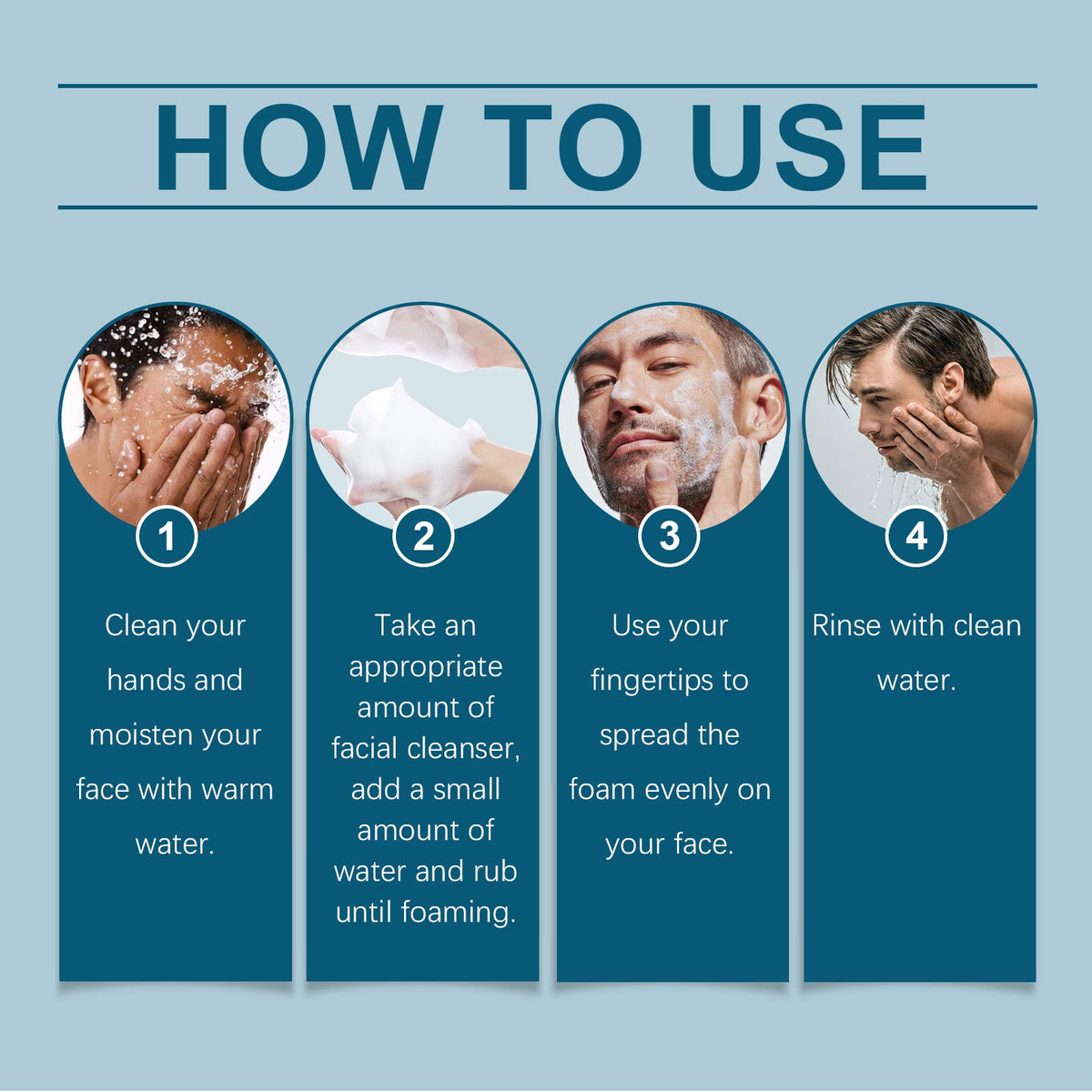 Men's Exfoliating Face Wash for Clean, Refreshed Skin