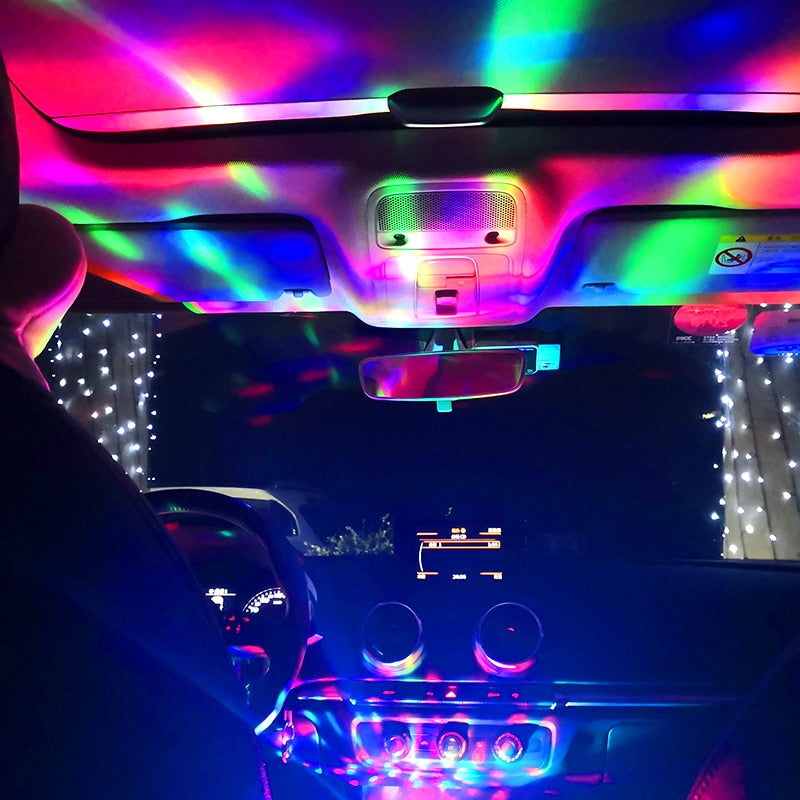 Mini USB Disco Ball Light – Voice-Controlled RGB Party