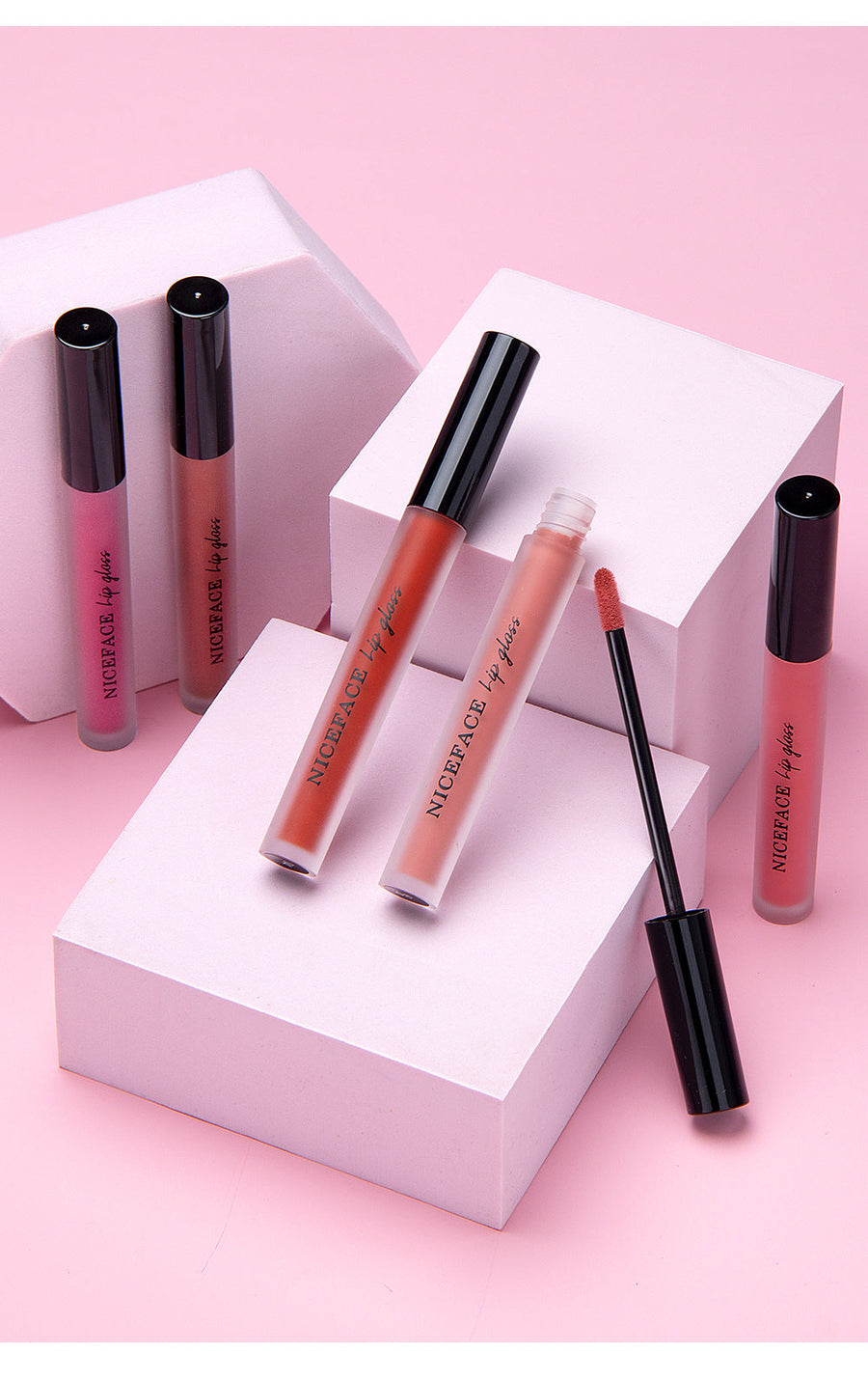 10-Color Matte Lip Glaze Set With Soft Mousse Finish