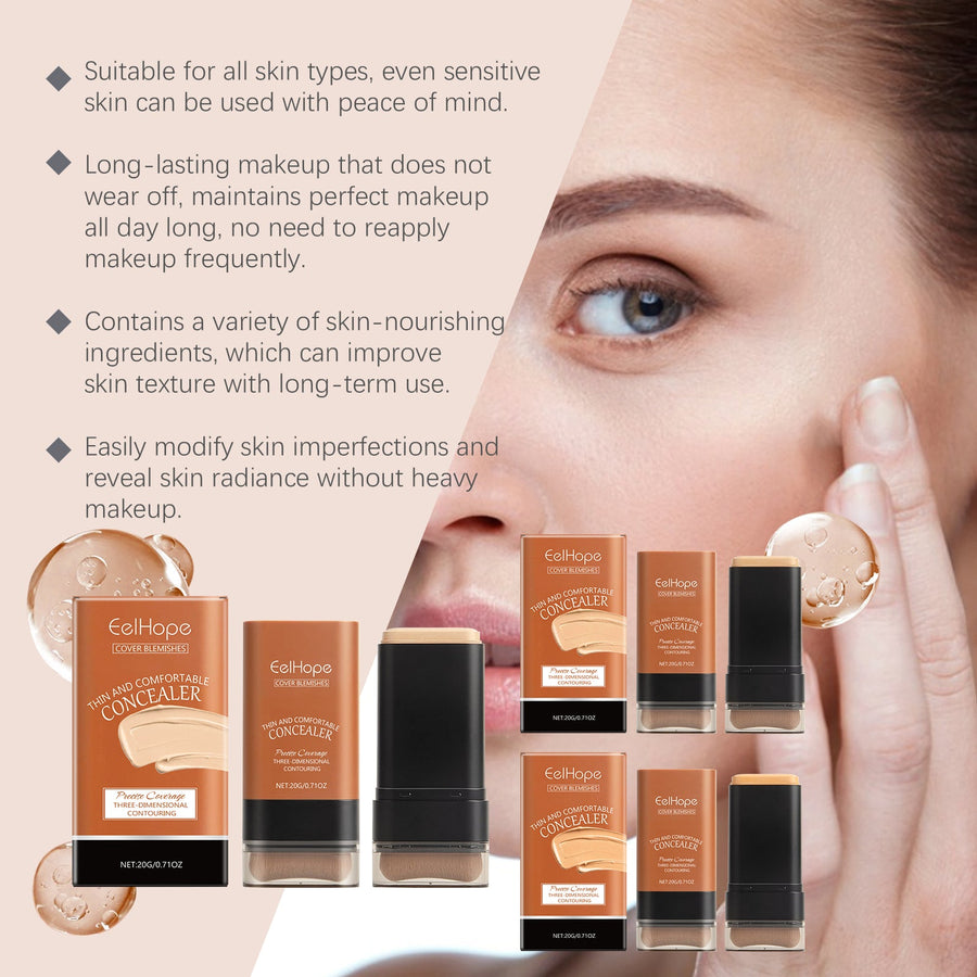 Concealer Foundation Stick for Natural Radiant Coverage
