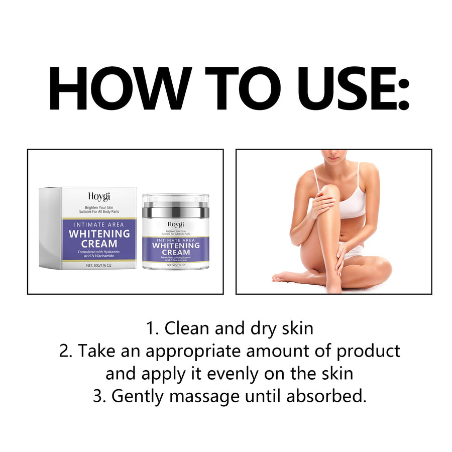 Intimate Area Brightening Cream, Niacinamide Moisturizer