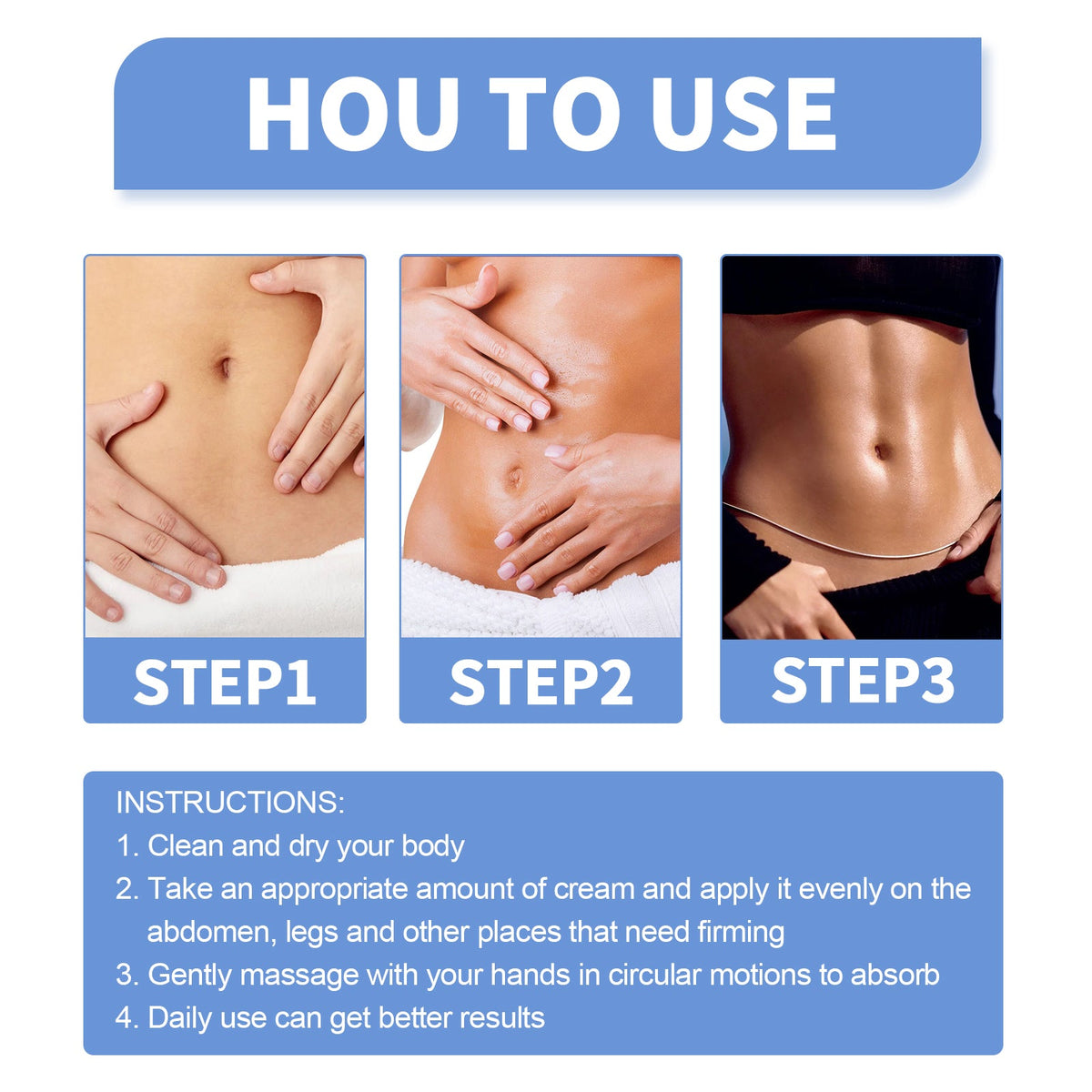 Firming Cream for Tummy, Arms & Thighs Sculpting