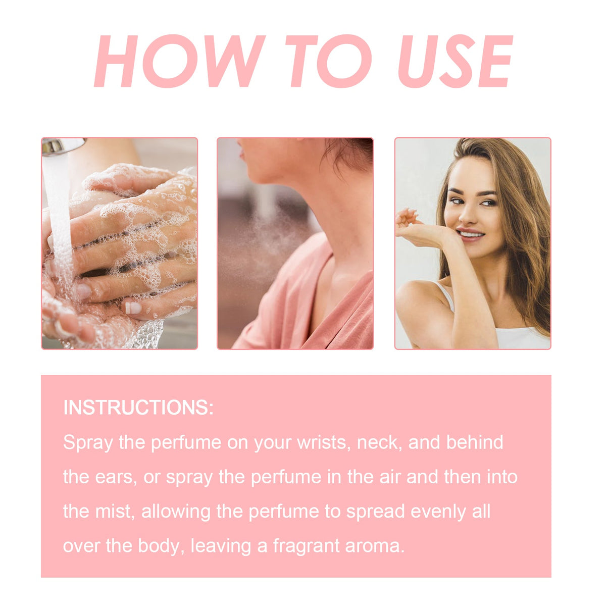Rose Perfume for Women, Fresh Elegant All-Day Scent