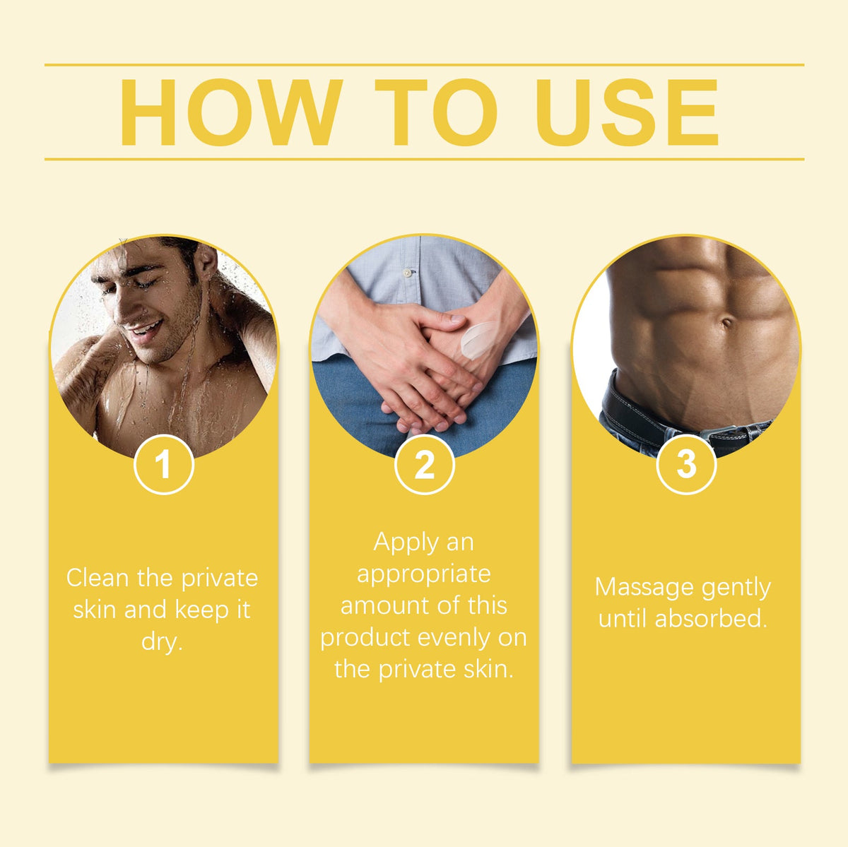 Men's Intimate Body Care Cream for Daily Freshness