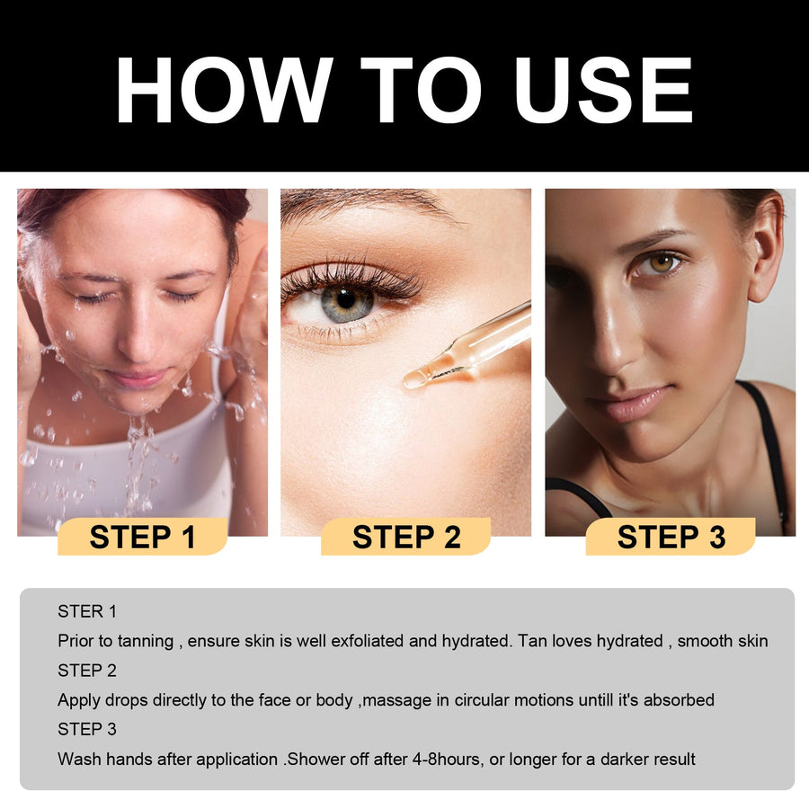 Self-Tanning Drops for a Customizable Natural Glow