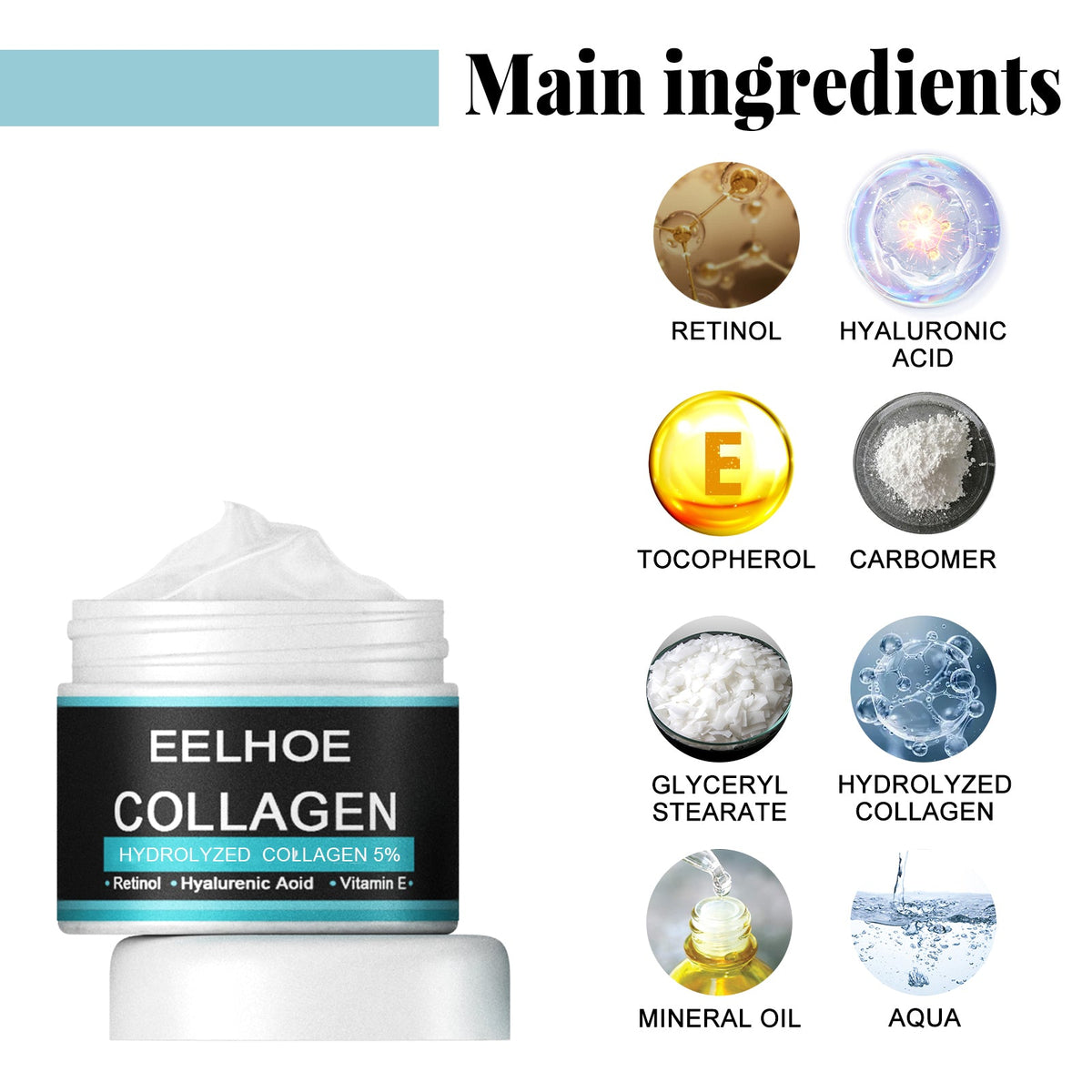 Men's Face Cream with Collagen & Retinol for Wrinkles