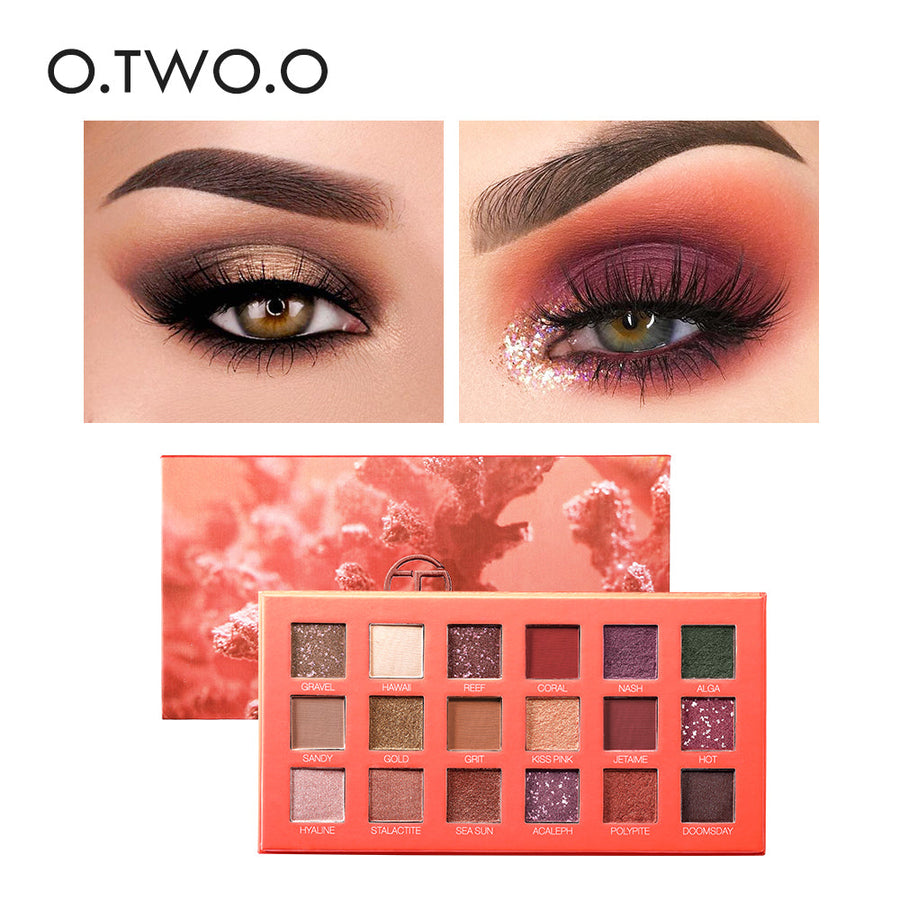 18-Color Eyeshadow Palette for Matte & Glitter Looks