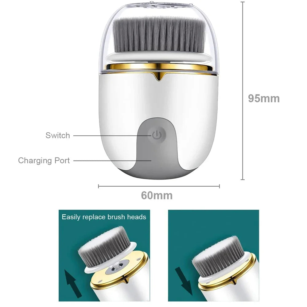 Electric Facial Cleansing Brush for Deeper Daily Cleaning