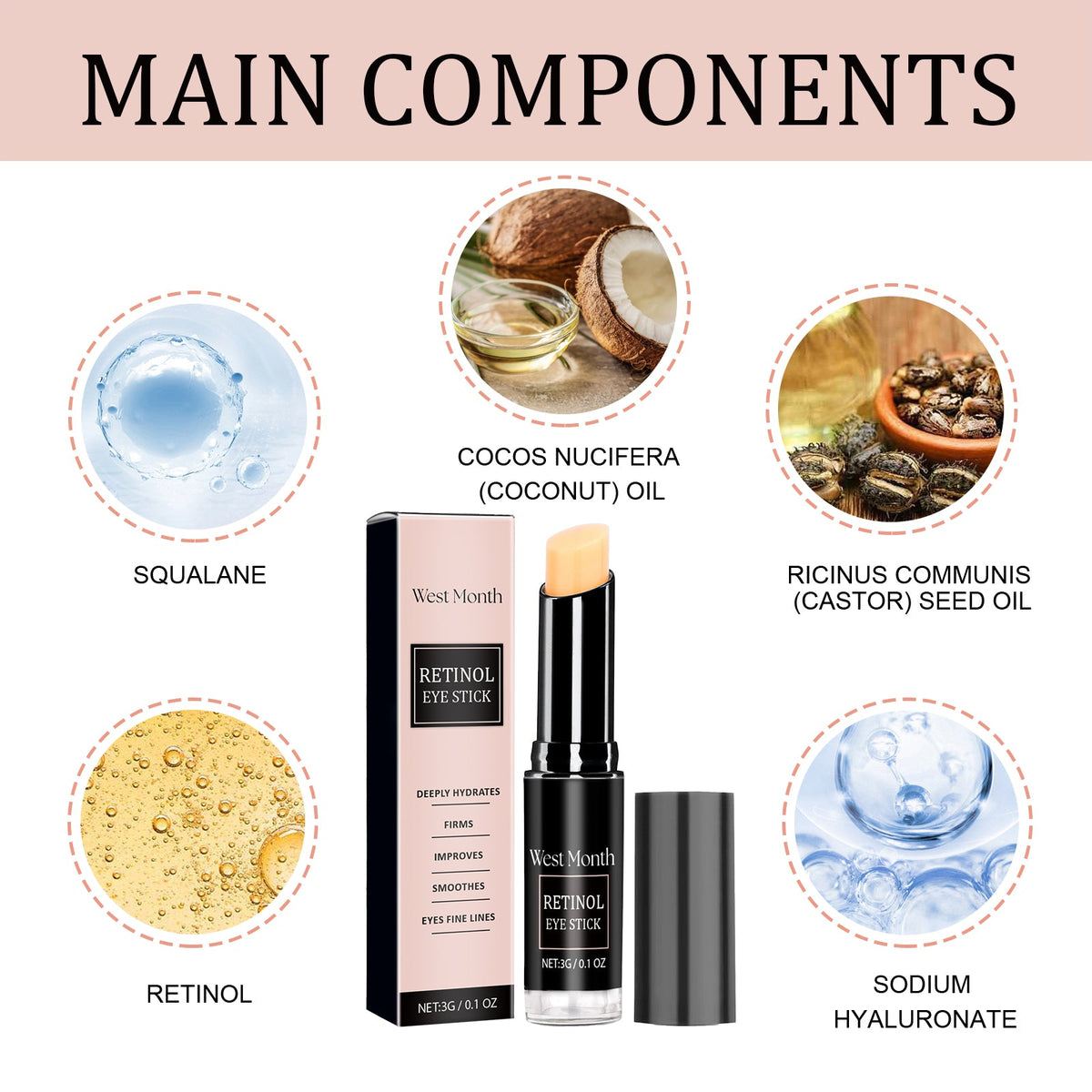 Retinol Eye Stick for Dark Circles & Fine Lines