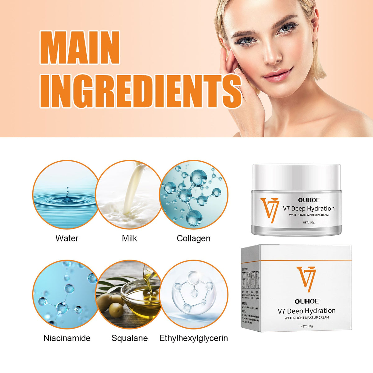 V7 Waterlight Cream for Deep Hydration & Glow