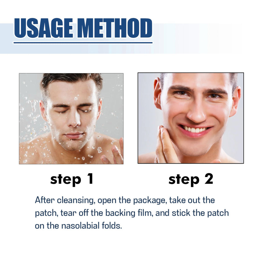 Men's Nasolabial Fold Patches for Smoother-Looking Skin