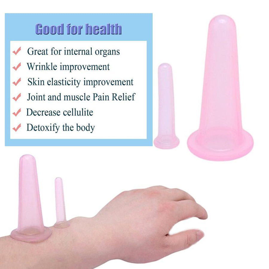 Silicone Cupping Cups for At-Home Face & Body Massage