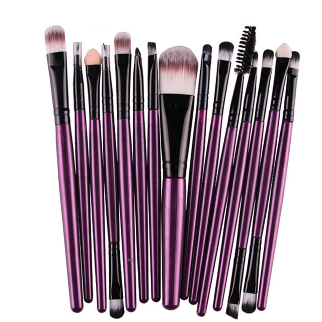 15-Piece Makeup Brush Set for Smooth, Precise Looks