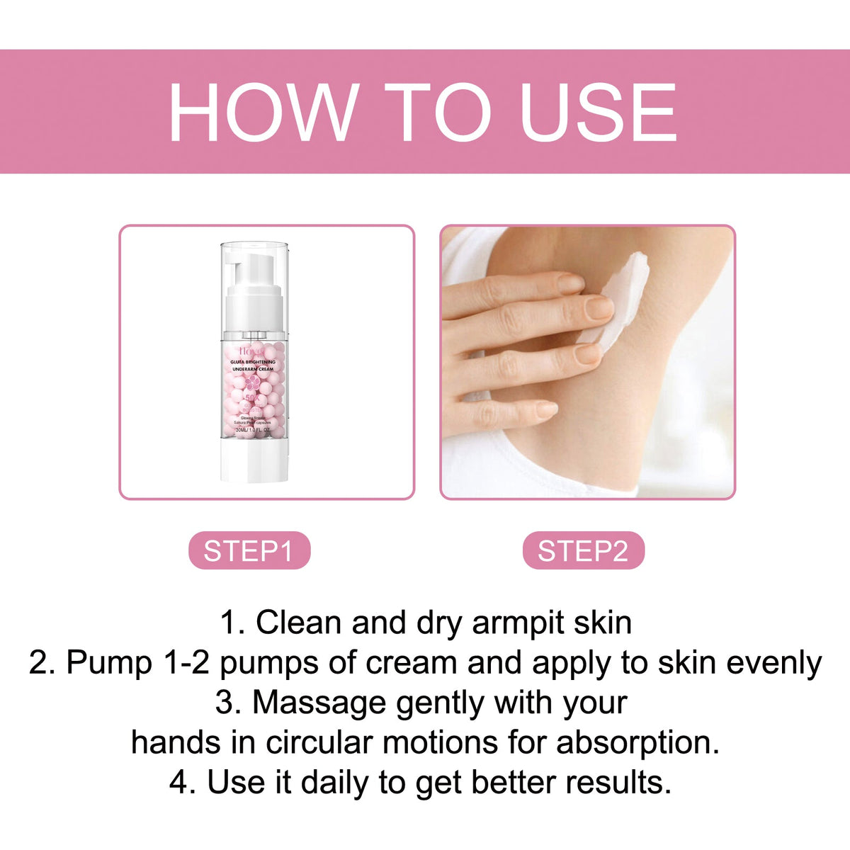 Underarm Brightening Cream for Dark, Dry-Looking Skin