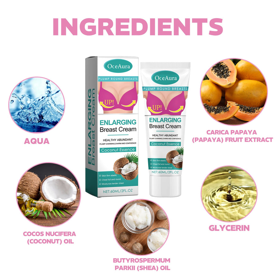 Coconut Firming Cream for Chest Skin Elasticity & Tone