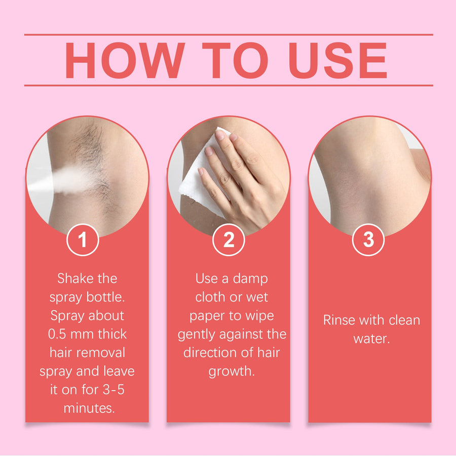 Gentle Hair Removal Mousse Spray for Smooth Sensitive Skin