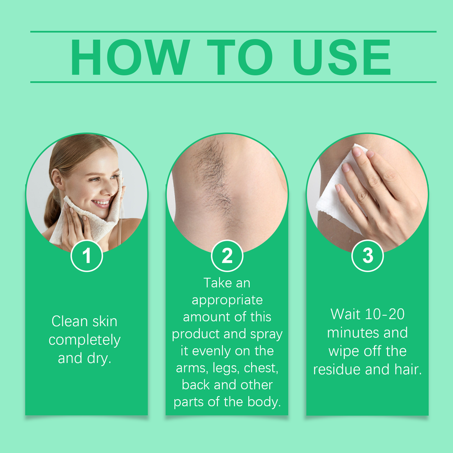 OUHOE Hair Removal Spray - Painless Smooth Skin Fast