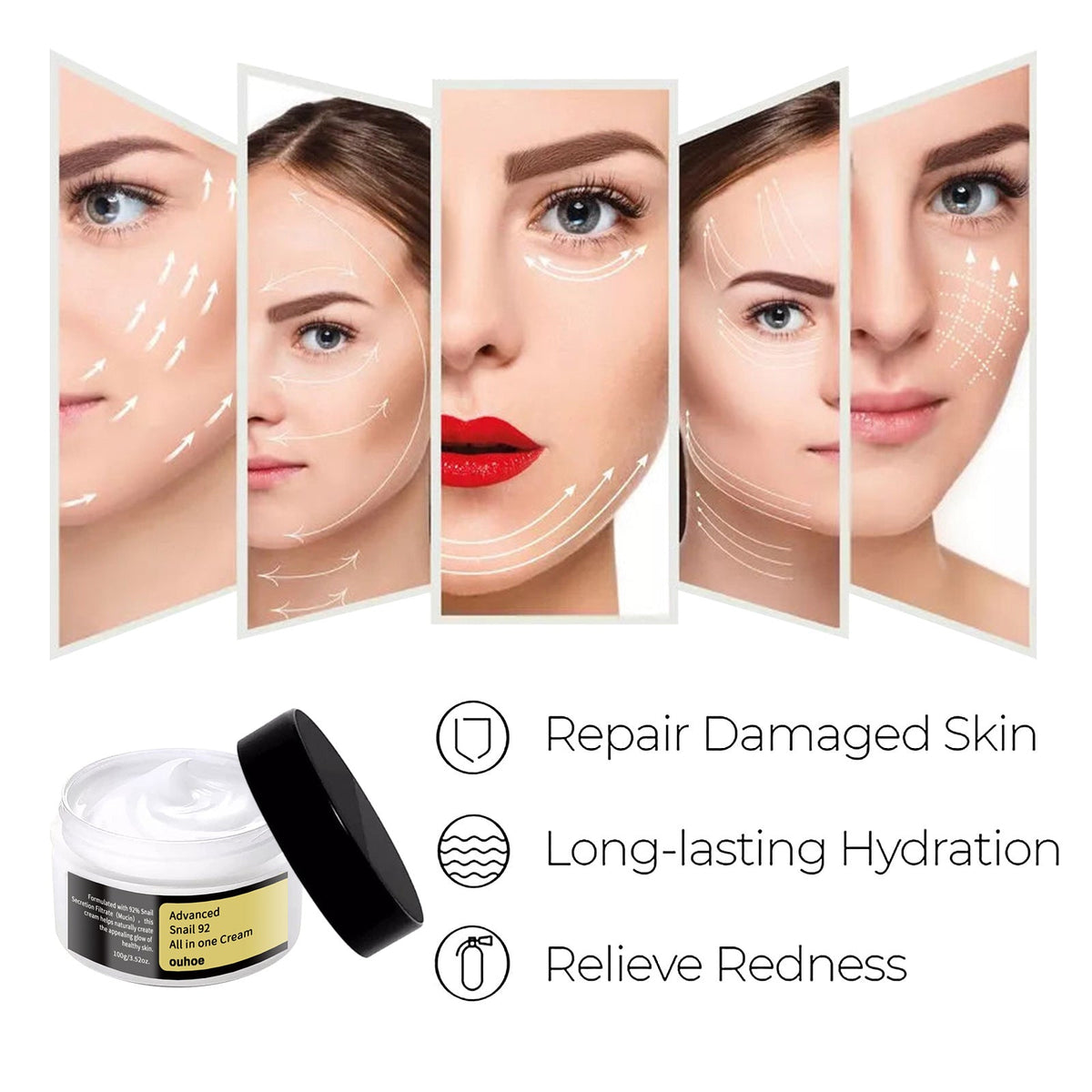 Snail Mucin Cream 92% - Firming Facial Moisturizer