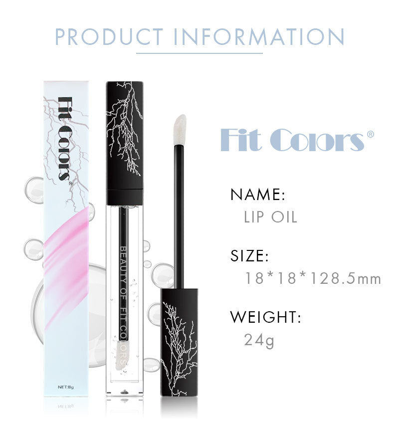 Transparent Lip Oil Gloss for Lasting Moisture Shine