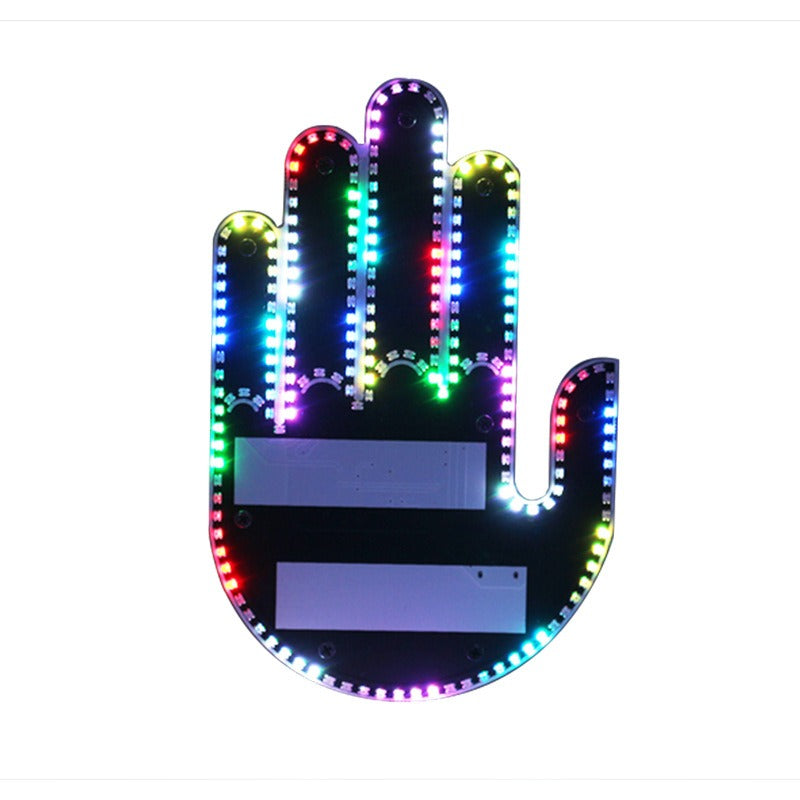 LED Middle Finger Light — Hilarious Rear Window Car Gesture