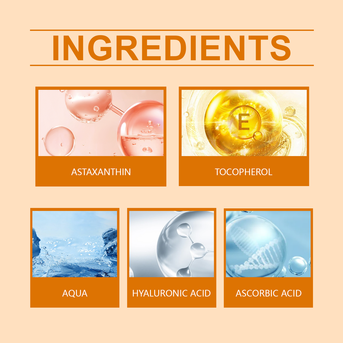 Astaxanthin Ampoule Serum for Facial Elasticity & Lift