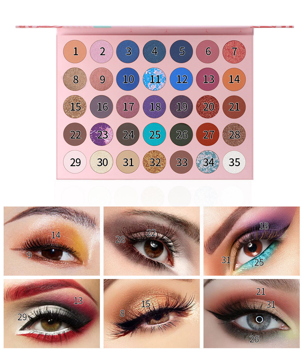 35-Color Eyeshadow Palette for Versatile Eye Looks