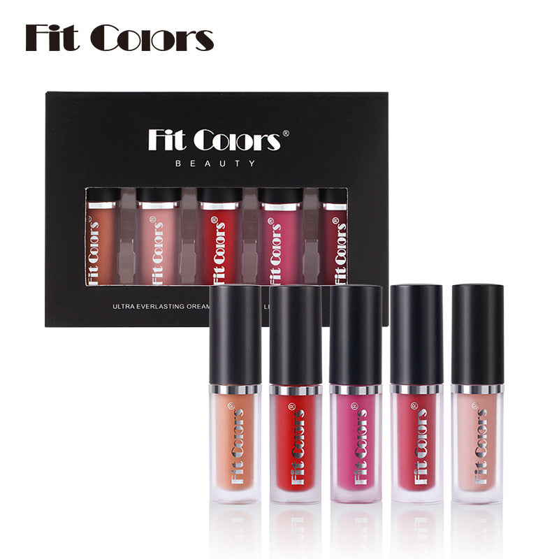 Matte Liquid Lipstick Set – 5 Versatile Color Shades