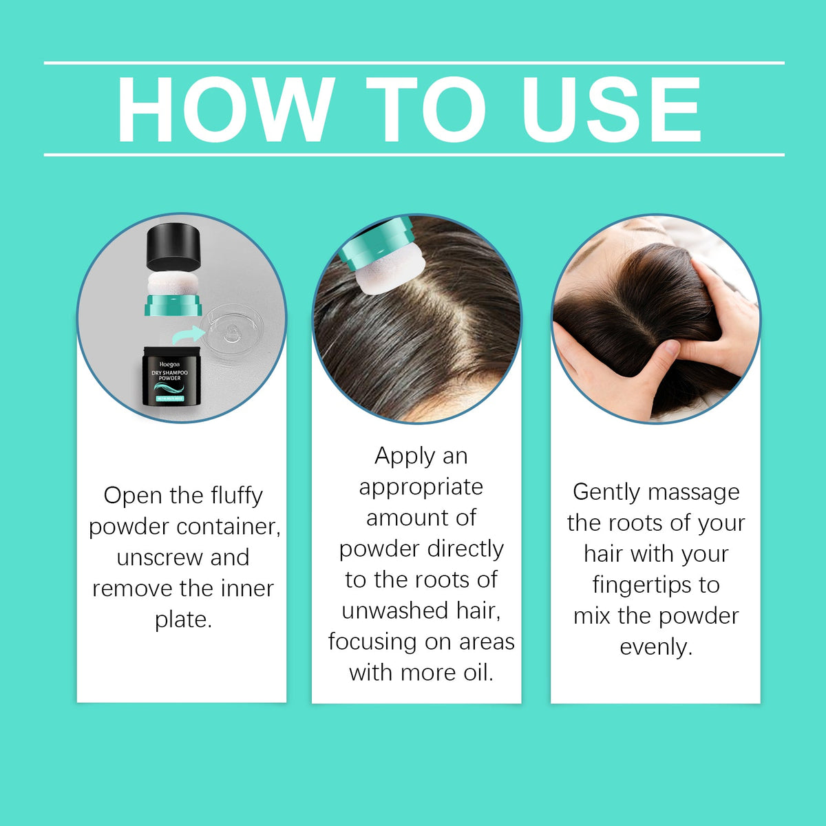 Dry Shampoo Powder for Fresh, Fluffy Hair Touch-Ups