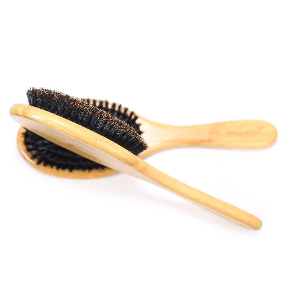 Hair Massage Comb with Boar Bristles – Bamboo Scalp