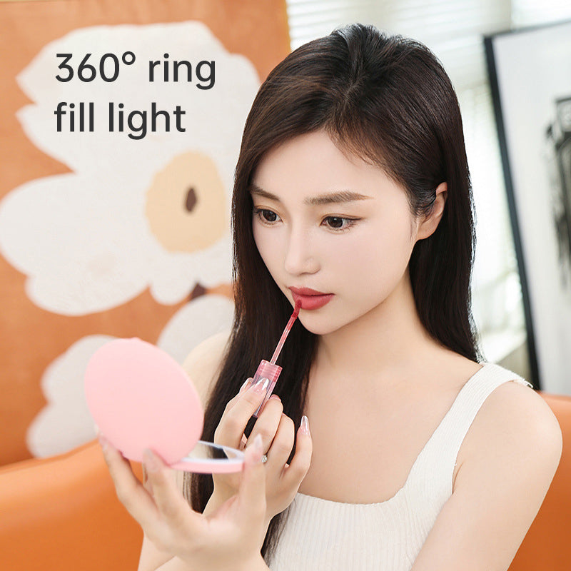 Mini LED Makeup Mirror — Dual Illuminated Surfaces for Travel