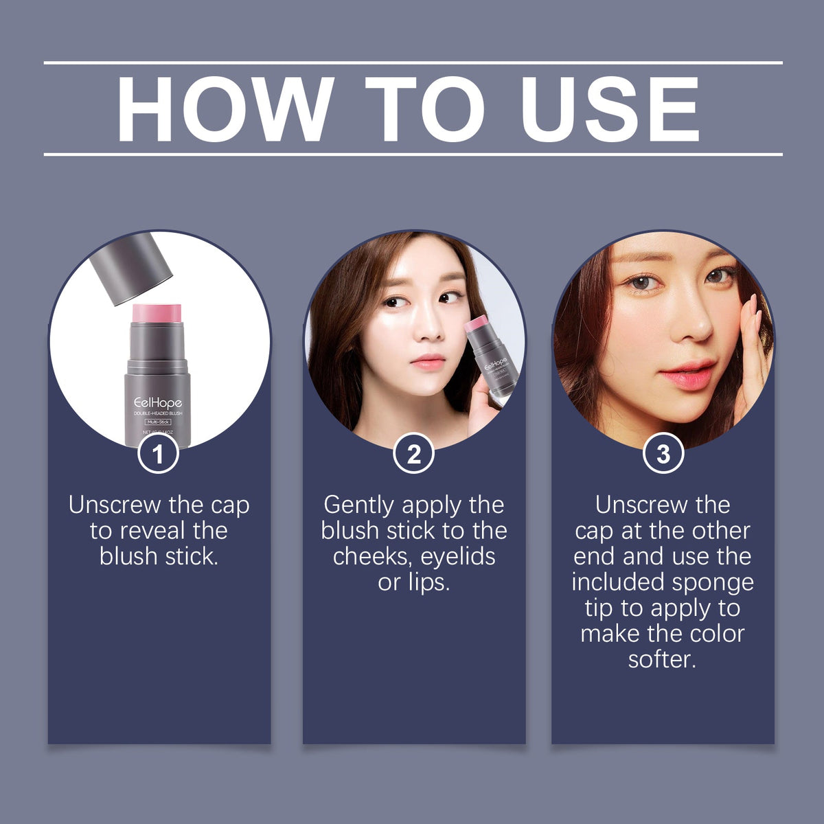 Double-Ended Blush Stick for Natural, Quick Color