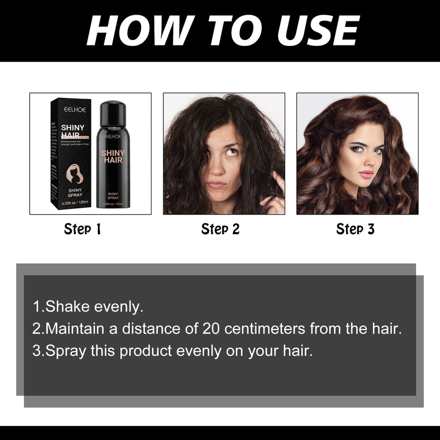 Hair Shine Spray for Dry, Damaged Hair, 120ml Treatment