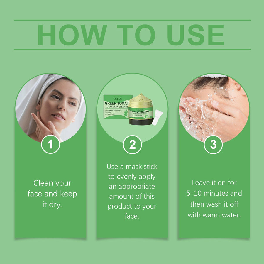 Green Tomato Clay Mask – Deeply Cleanse, Purify & Brighten