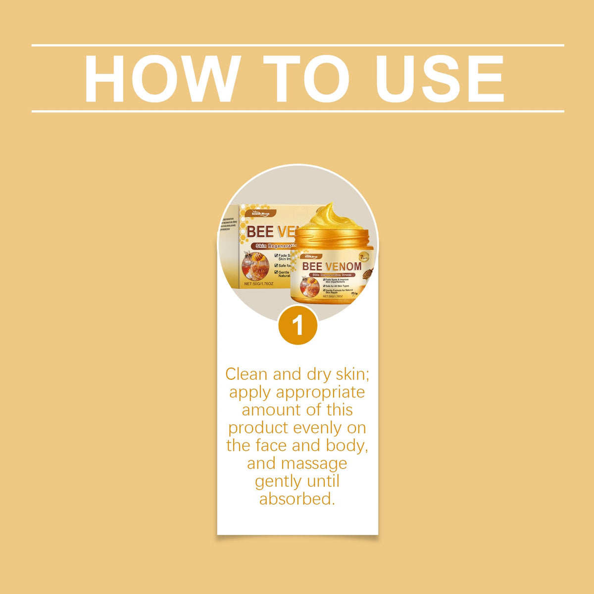 Bee Venom Face Cream for Brightening & Smooth Skin