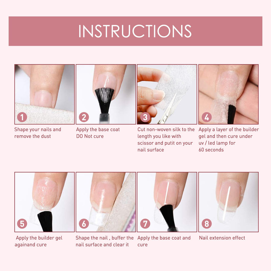 Fiber Extension Gel for Weak Cracked Nails Repair