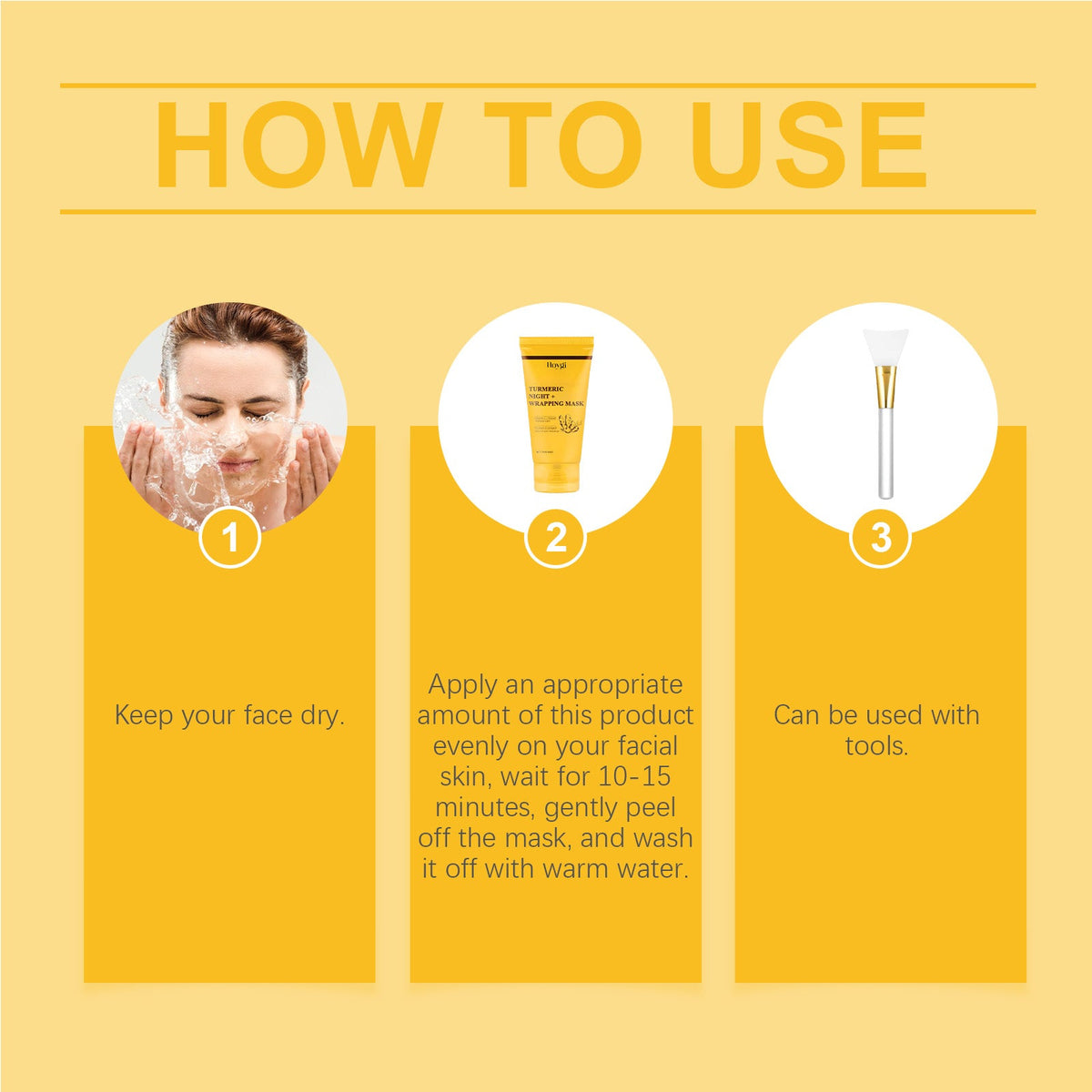 Turmeric Collagen Peel-Off Mask With Gold Brush Applicator