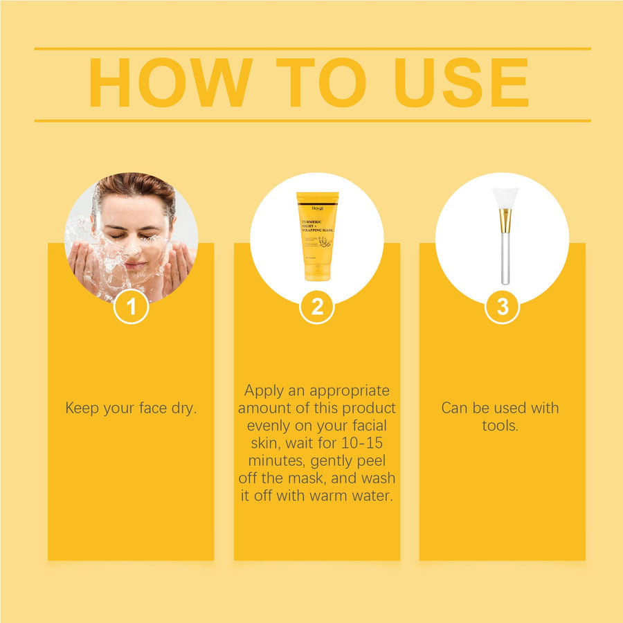 Turmeric Collagen Peel-Off Mask With Gold Brush Applicator