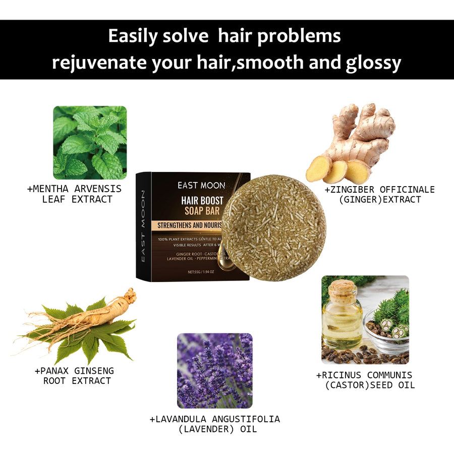 Root Activator Soap Bar for Thicker-Looking Hair Roots