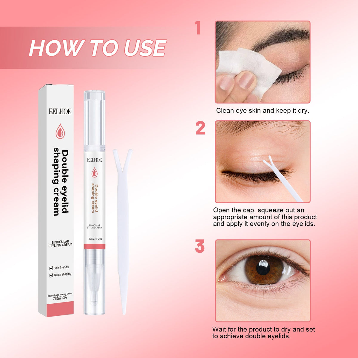 Double Eyelid Styling Cream for Natural-Looking Creases