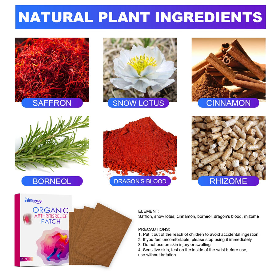 Organic Arthritis Relief Patches with Minty Heat — Natural