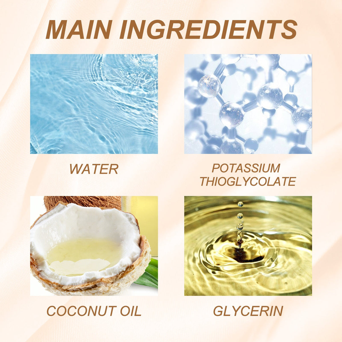 Coconut Hair Removal Cream for Sensitive Skin, Full Body