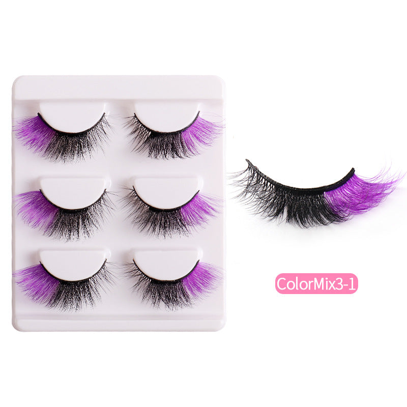 Colorful False Eyelashes for Fluffy Fox-Eye Looks