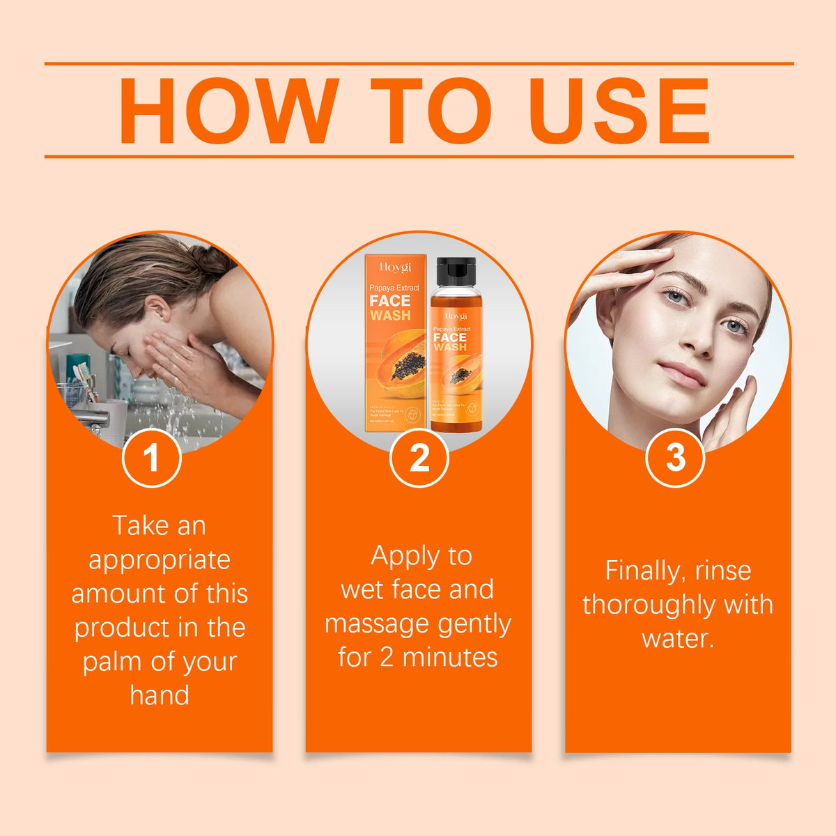 Papaya Face Wash for Gentle Hydrating Skin Cleansing