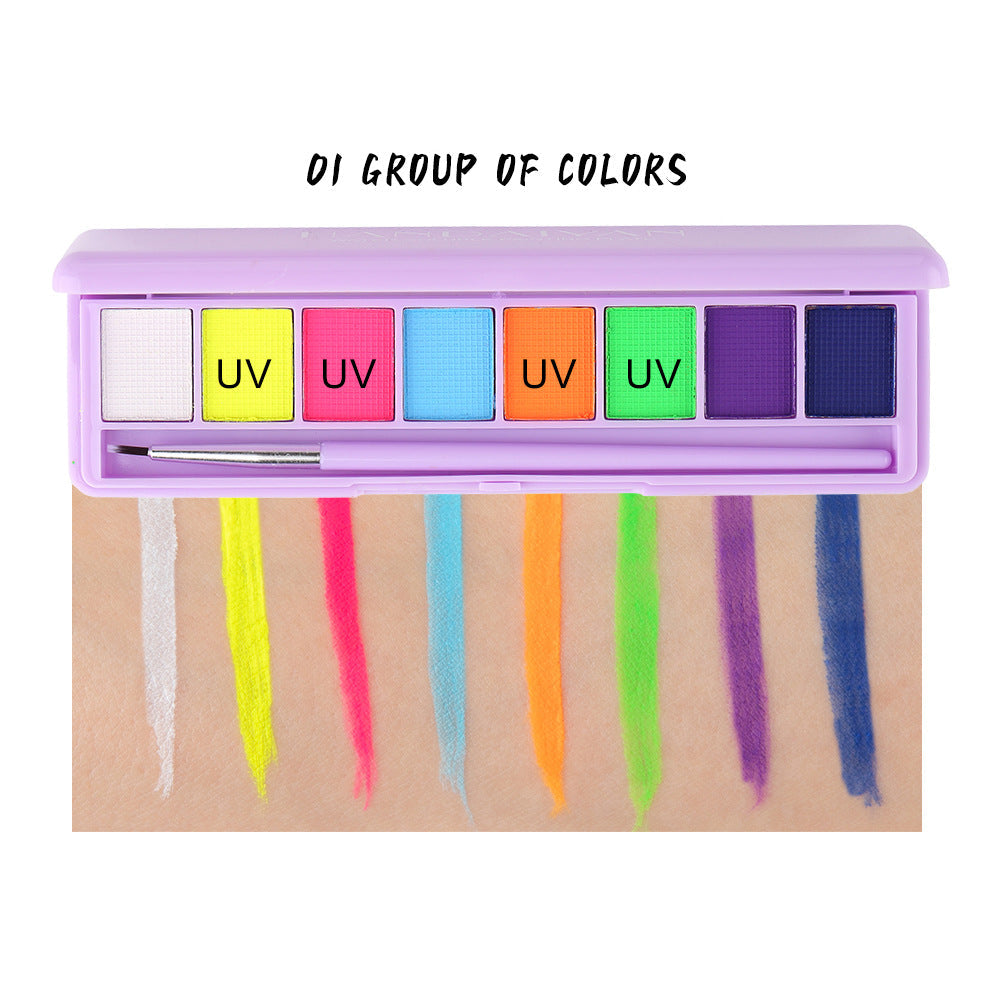 Water-Soluble Face Paint Palette for Vivid Body Art