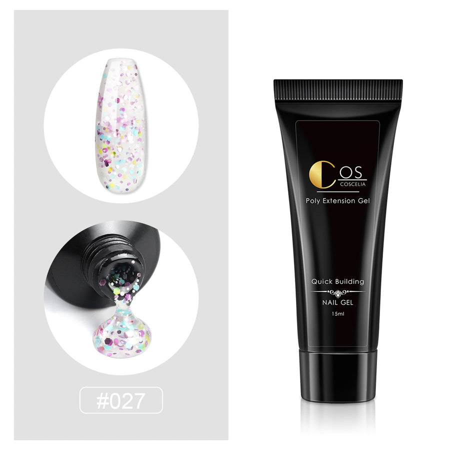 Poly Extension Glitter Gel — Salon Nail Extensions at Home