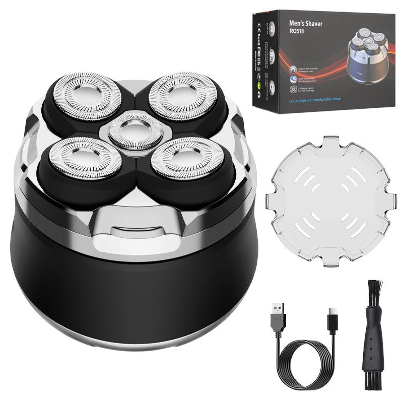 5-Point Rechargeable Shaver — All-Body Grooming, Waterproof