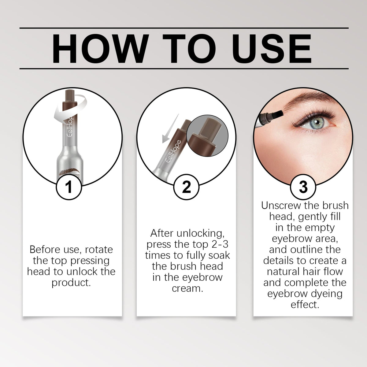 Air Cushion Brow Cream for Natural, Long-Lasting Color