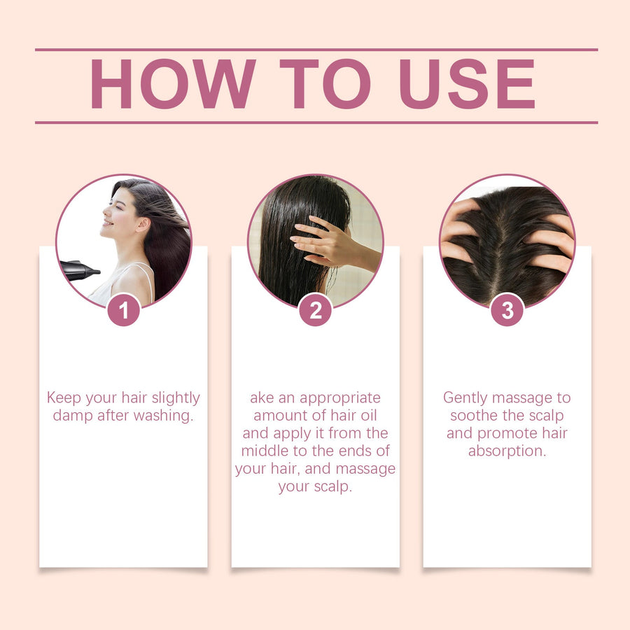 Hair Oil for Frizzy Hair, Smoothness and Natural Shine