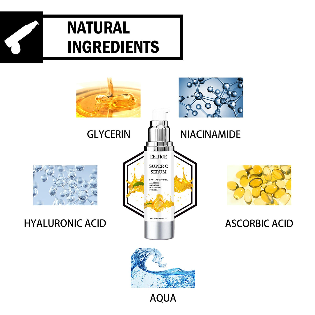 Vitamin C Serum for Dry, Dull Skin Hydration
