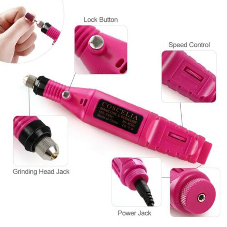 Electric Nail Drill Kit — Fast Gel Removal & Shaping